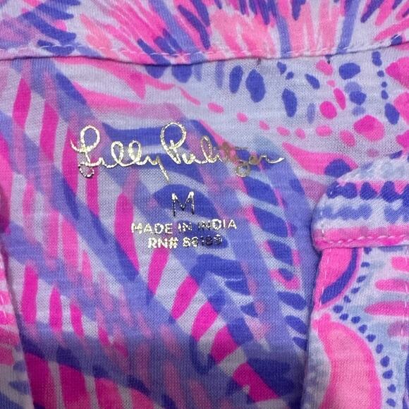 NWT Lilly Pulitzer Essie Tank Top Razberry Sea You Soon, size Medium - Picture 3 of 9